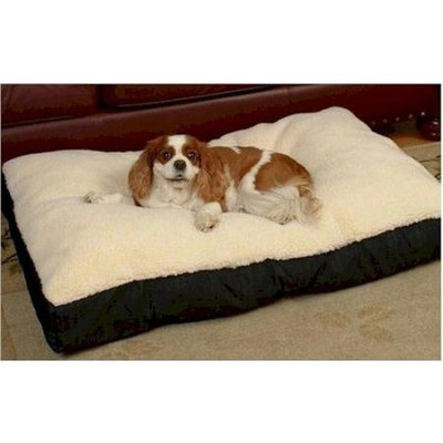 Snoozer- Rectangular Sherpa Top Dog Bed - Medium