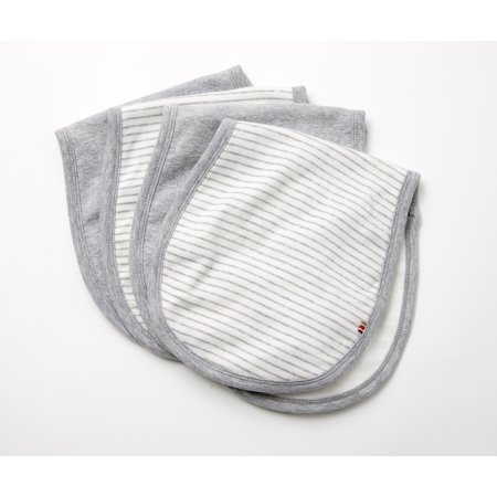 Agabang giggle Organic Cotton Baby Burp Cloth - Heathered Grey 4-Pack