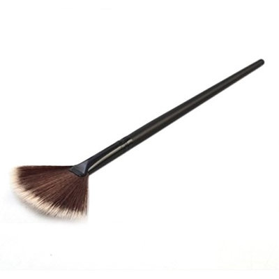 1 Piece Slim Fan Shape Makeup Brush Set Powder Concealer Tool Professional Natural Beauty Palettes Eyeshadow Vanity Nice Popular Eyes Face Colorful Rainbow Hair Highlights Glitter Girls Travel Kit