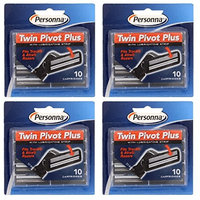 Personna Twin Pivot Plus Refill Blade Cartridges w/ Lubricating Strip for Atra & Trac II Razors 10 ct. (Pack of 4) + FREE Curad Dazzle Bandages 25 Ct
