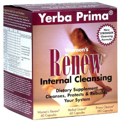 Yerba Prima Women's Renew Internal Cleansing Dietary Supplement Capsules, 300 count
