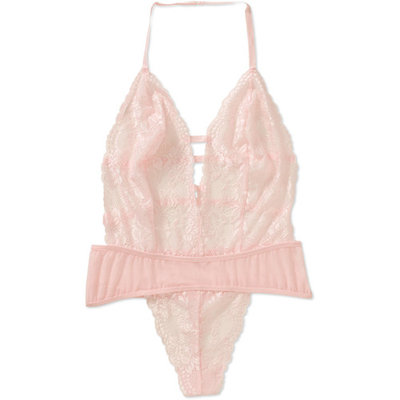 Women's and Women's Plus Bridal Collection Lace Teddy Sleep Body Suit