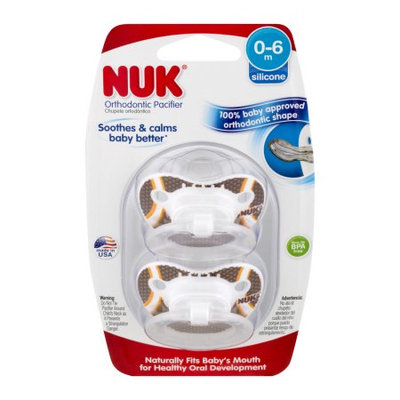 Nuk Usa, Llc NUK 14234 Football Orthodontic Pacifier, 0-6 Months, 2-Pack
