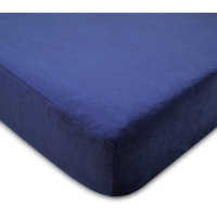 Tl Care Inc TL Care Heavenly Soft Chenille Crib Sheet, Navy