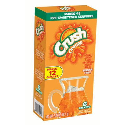 Jel Sert Crush Pitcher Packs! Drink Mix, Orange, 2.08 Oz, 6 Count Box, Pack of 8