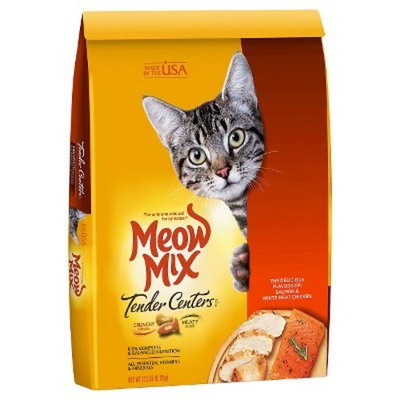Meow Mix Tender Centers Salmon & White Meat Chicken Flavors Dry Cat Food - 13.5lbs