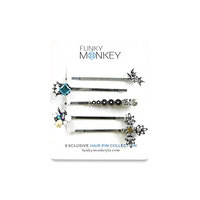 Bobby Pin Fashion Set (Vintage Glam) Silver; 5 piece set