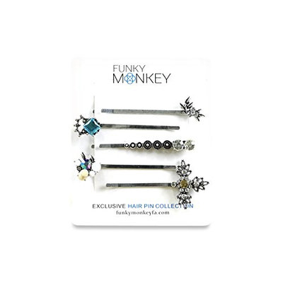 Bobby Pin Fashion Set (Vintage Glam) Silver; 5 piece set
