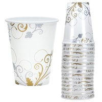 Hanna K Signature 2184998 Bella Vite Shimmer 12 oz Paper Cup - Pack of 24 & 16 per Pack