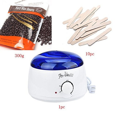 Hair Removal Bean Wiping Sticks Hot Wax Warmer Heater Pot Depilatory Set (C)