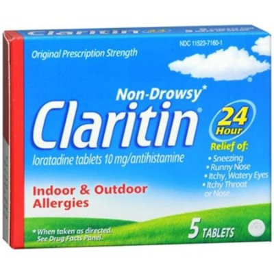 3 Combo Pack Claritin Non-drowsy Allergy Relief 5 Tablets - 3 Pack of 5 Tablets (15 Tablets)