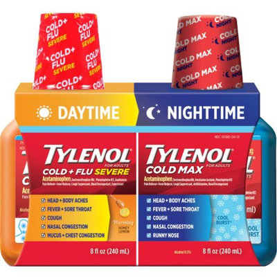 Johnson & Johnson Tylenol Cold + Flu Severe Max 8oz 2Pack