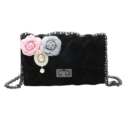 Applique Shoulder Bag, Hometom Women Applique Floral Handbag Shoulder Bag Messenger Bag