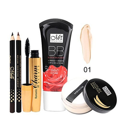 Alonea Make Up Set Waterproof Mascara + Loose Powder + BB Cream + 2Pcs Eyebrow Pencil