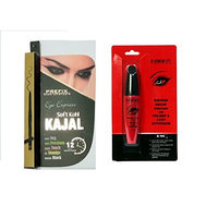 PREFIX Eye Express Soft KohI Kajal With Insight Smudge Proof Mascara With Volume and Lash Extension