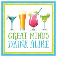 16ct Great Minds Drink Alike Cocktail Beverage Napkins