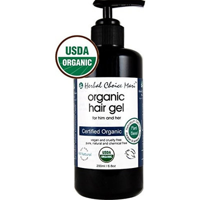 Herbal Choice Mari Organic Hair GEL 200ml/ 6.8oz Glass Bottle