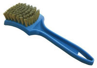 TOUGH GUY 1VAK5 Tire Cleaning Brush, Brass, PPL, 91/2In