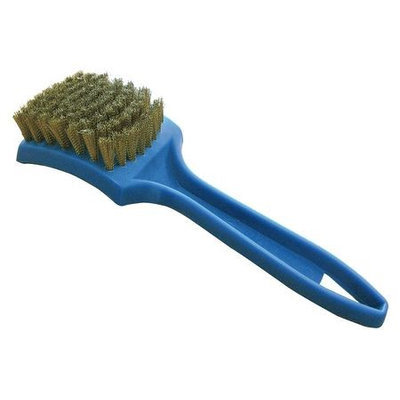 TOUGH GUY 1VAK5 Tire Cleaning Brush, Brass, PPL, 91/2In