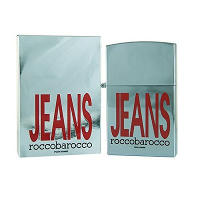 Rocco Barocco Eau de Toilette Spray, Silver Jeans, 2.5 Ounce