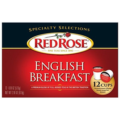 Red Rose English Breakfast Tea - 12 Single Serve Cups