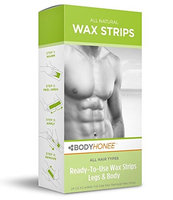 Bodyhonee Hair Removal Wax Strips Legs + Body, 24 Count