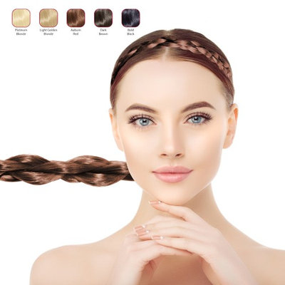 Buy 2 Hollywood Hair Thin Braid headband and get 1 Free - Auburn Red