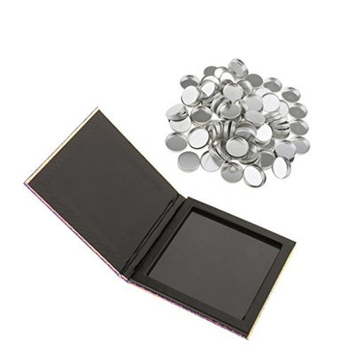 MagiDeal Empty Magnetic Eyeshadow Blush Powder Concealer Makeup Palette Box with 100pcs Empty Round Tin Pans Set