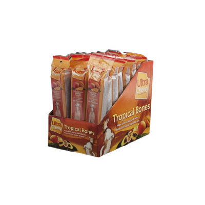Dollaritemdirect DOG TREAT ULTRA CHEWY TROPICAL BONE MANGO 2.8 OZ IN COUNTER, Case Pack of 24