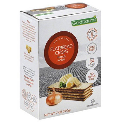 Goldbaums Goldbaum's All Natural French Onion Flatbread Crisps, 7 oz, (Pack of 12)