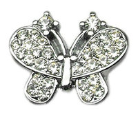 Mirage Pet Products 1020 38CL .38 in. Slider Butterfly Charm Clear .38 in.