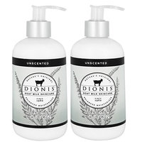 Dionis Unscented Goat Milk Lotion (Pack of 2) with Vitamin E, Goat Milk, Larueth-7 and Glycerin, 8.5 fl. oz.
