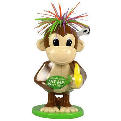 Galerie Easter Funky Hair Monkey Candy Dispenser Filled with Candy Pieces, 0.3 oz