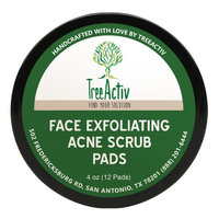 TreeActiv Blackhead Face Scrub Pads - For Removing Stubborn Blackheads, Whiteheads and Dead Skin (4 Oz)