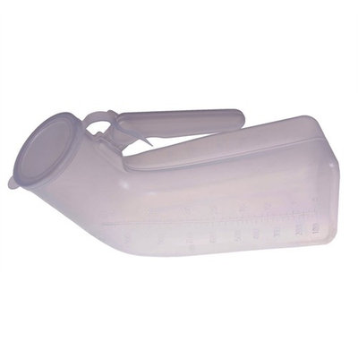 CosCosX 1 Pc Portable Plastic Urinal, 1000ml Emergency Sealed Pee Bottle for Hospital, Travel, Camping, Car