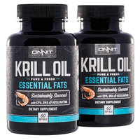 Onnit Krill Oil - 1000mg Extra Strength Antarctic Krill Oil with Omega 3 DHA & EPA, Astaxanthin & Essential Phospholipids (120ct)