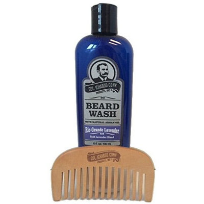 Colonel Conk Natural Beard Wash + Beard Comb (Rio Grande Lavender)