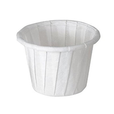 Solo 075-2050 CPC 1 oz Treated Paper Pleated Souffle Portion Cup White - Case of 5000