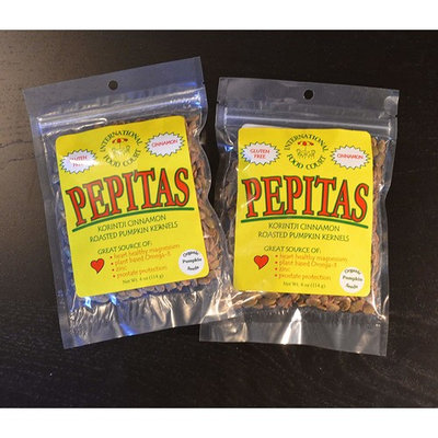 PEPITAS Pumpkin Seed Kernels Snack - Korintje Cinnamon (Two - 4 oz)