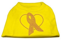Ahi Pink Ribbon Rhinestone Shirts Yellow Med (12)