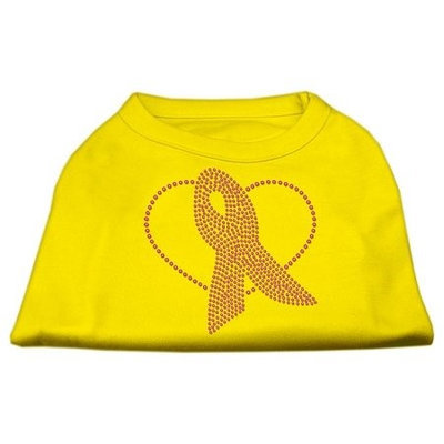 Ahi Pink Ribbon Rhinestone Shirts Yellow Med (12)