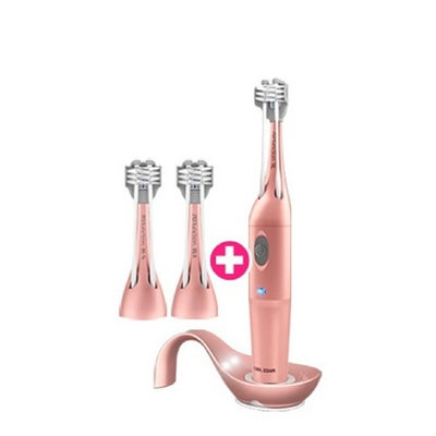 Cool Ssha 7D Premium Electric Toothbrushes for Adult Rosegold, Body+Refill Brush 2Pcs(Normal+Soft brush)+Recharger+Gift(Mode Accessory+Refill Brush 1Pcs), 220V