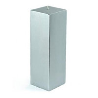 Zest Candle CPZ16212 3 x 9 in. Metallic Silver Square Pillar Candle 12pcsCase Bulk