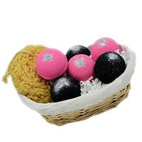 Intimate Bath and Body 6 Piece Bath Bomb Gift Set with Pink Sugar and Little Black Dress