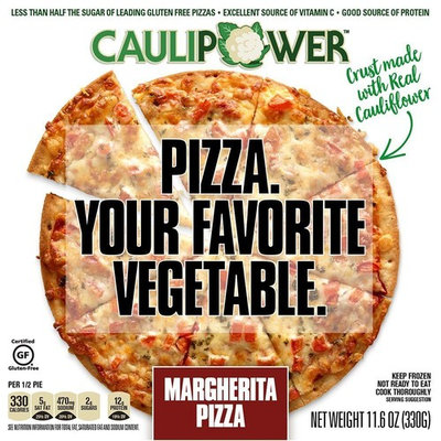 CAULIPOWER Margherita Cauliflower Crust Pizzas, Gluten Free, Non-GMO, Lower Carb (4 Pack)