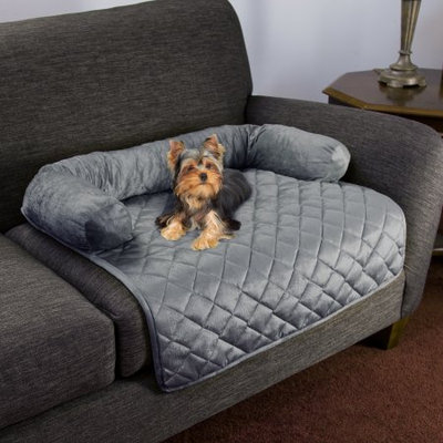 Trademark Global Llc Furniture Protector Pet Cover for Dogs and Cats with Shredded Memory Foam filled 3-Sided Bolster Soft Plush Fabric by PETMAKER