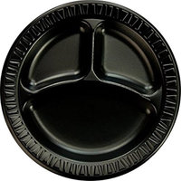 Dcc Concepts DCC 9CPBQR 9 in. 3 Compartment Plate Black