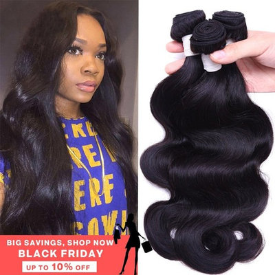 Flady Hair 10A Brazilian Body Wave Virgin Hair 3 Bundles 14 16 18inch Unprocessed Virgin Human Hair Weave Natural Black Color Remy Hair