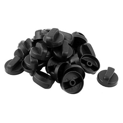 Kitchen Plastic Gas Stove Cooker Oven Control Rotary Switch Knobs Black 30Pcs