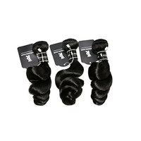 RISSING 8A Brazilian Virgin Hair Loose Wave 3 Bundles of Brazilian Hair 8 10 12 Inch Loose Wave Hair Bundles 100% Unprocessed Remy Human Hair Bundles